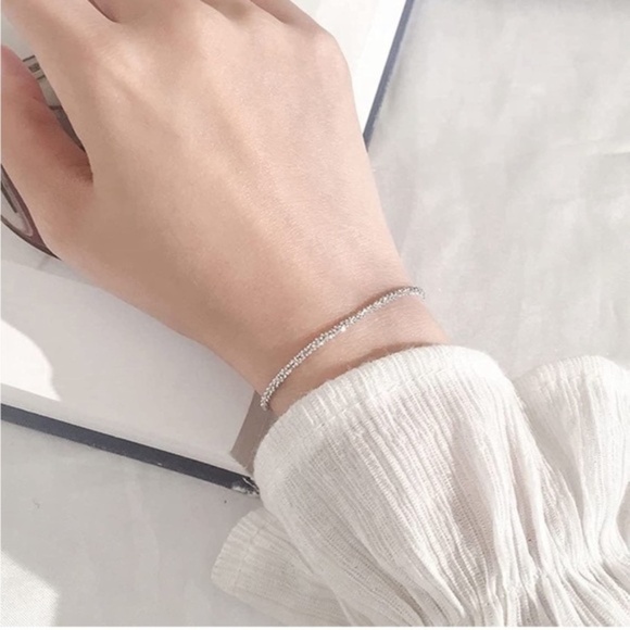 SILVER 14k Silver Plated Shiny Rope Bracelet - Picture 2 of 4